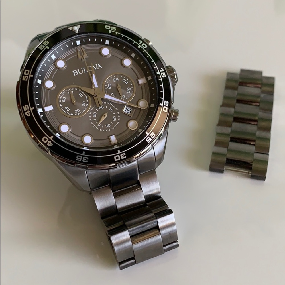 Bulova 44mm Chronograph Date Diver Style Watch